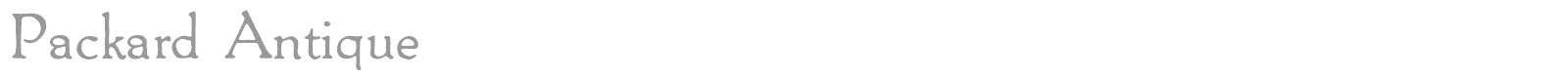 Packard Antique font preview